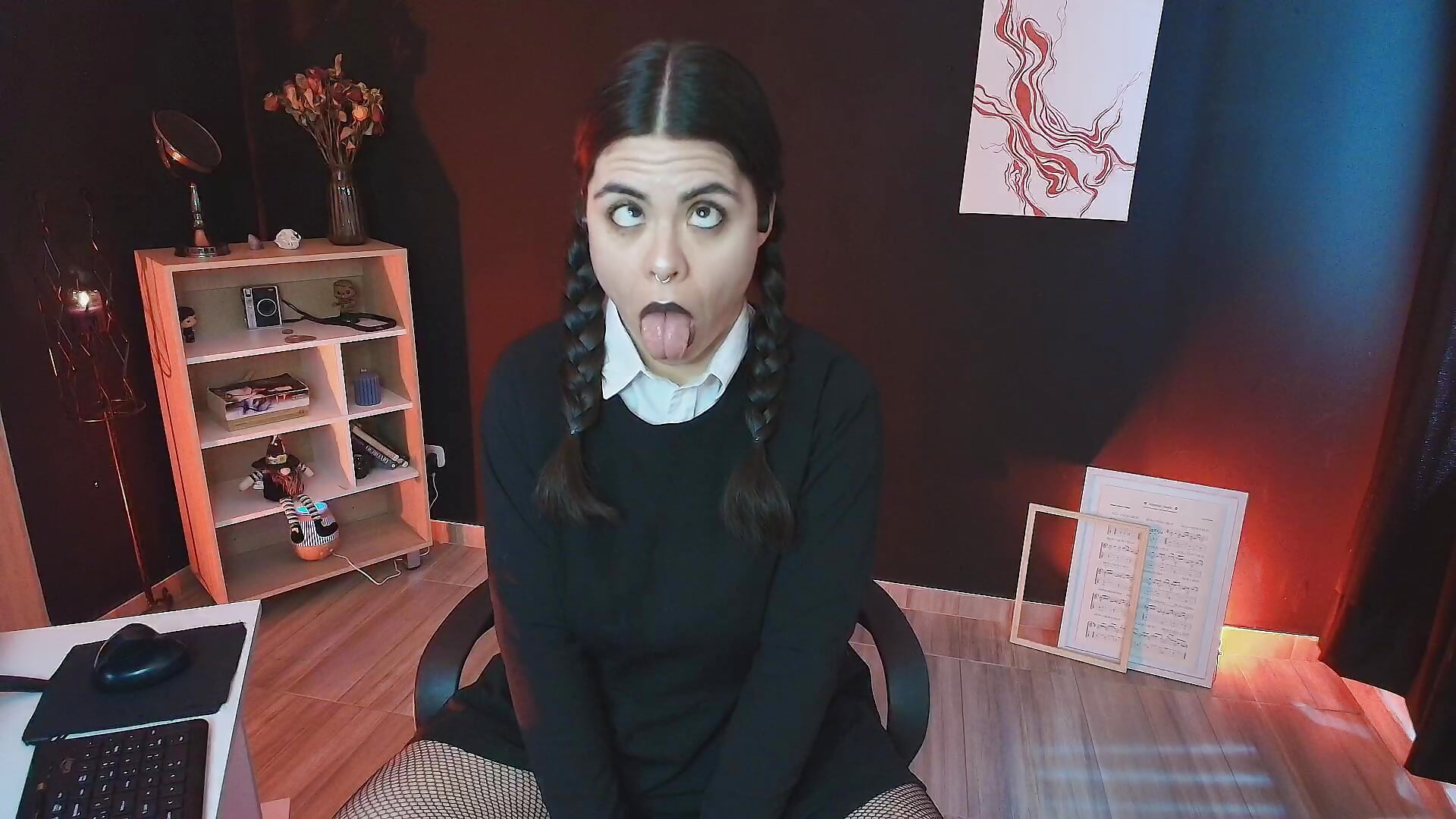 Merlina  Addams  Ahegao - video by _WednesdayFriday_ cam model