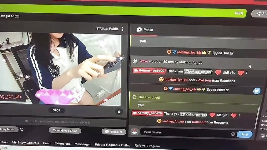 Viên kim cương xinh xắn đến từ vị trí A Tuấn ❤️ - video by Kemmy_babe20 cam model