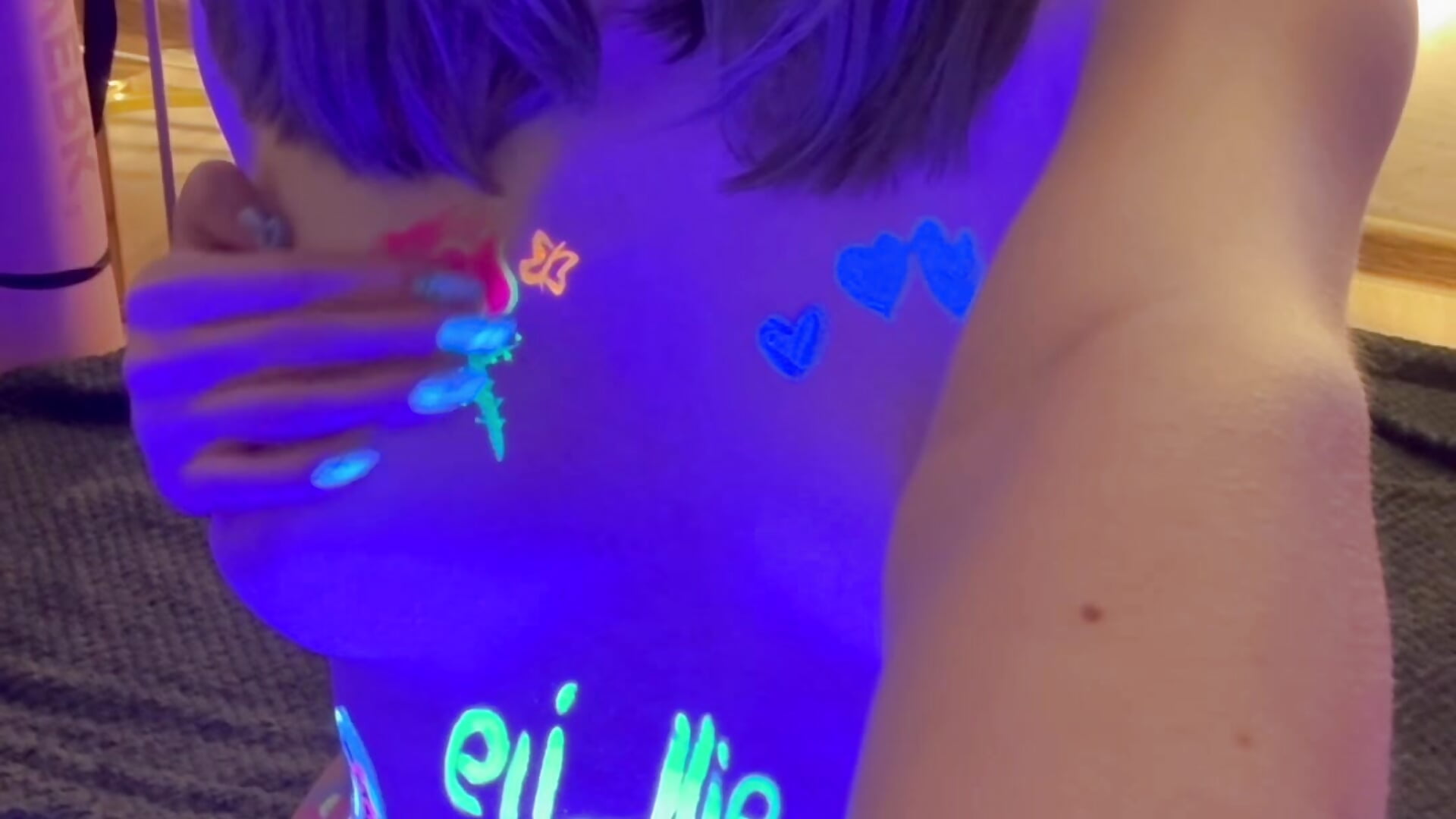 Neon nude body