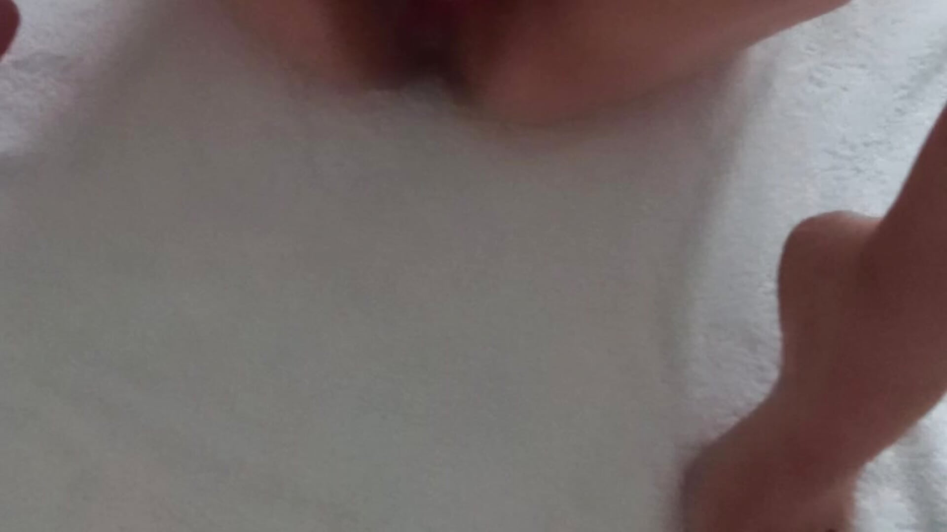 Wanking and moaning with legs wide open