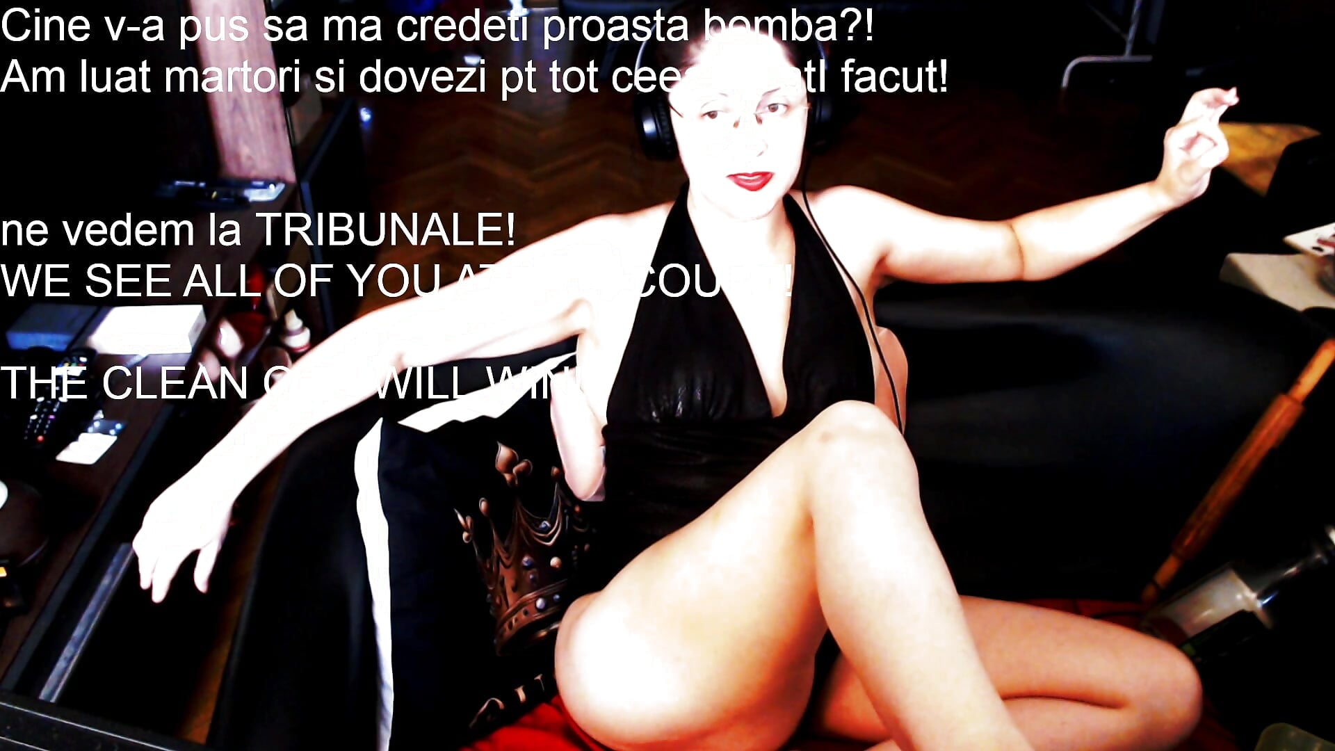 STAY TUNE IN YR HOUSE, DEBIL FROM ITALY! NOBODY WILL ASK YOU TO COME AT LAW COURT! – video modela na kameri Imperatriza