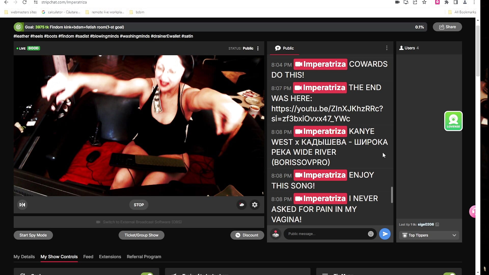 CANADA, NEVER FORGOT THAT I WAS RECEIVE PAIN FIRST IN MY VAGINA WITH A FIST! - video van Imperatriza cam-model