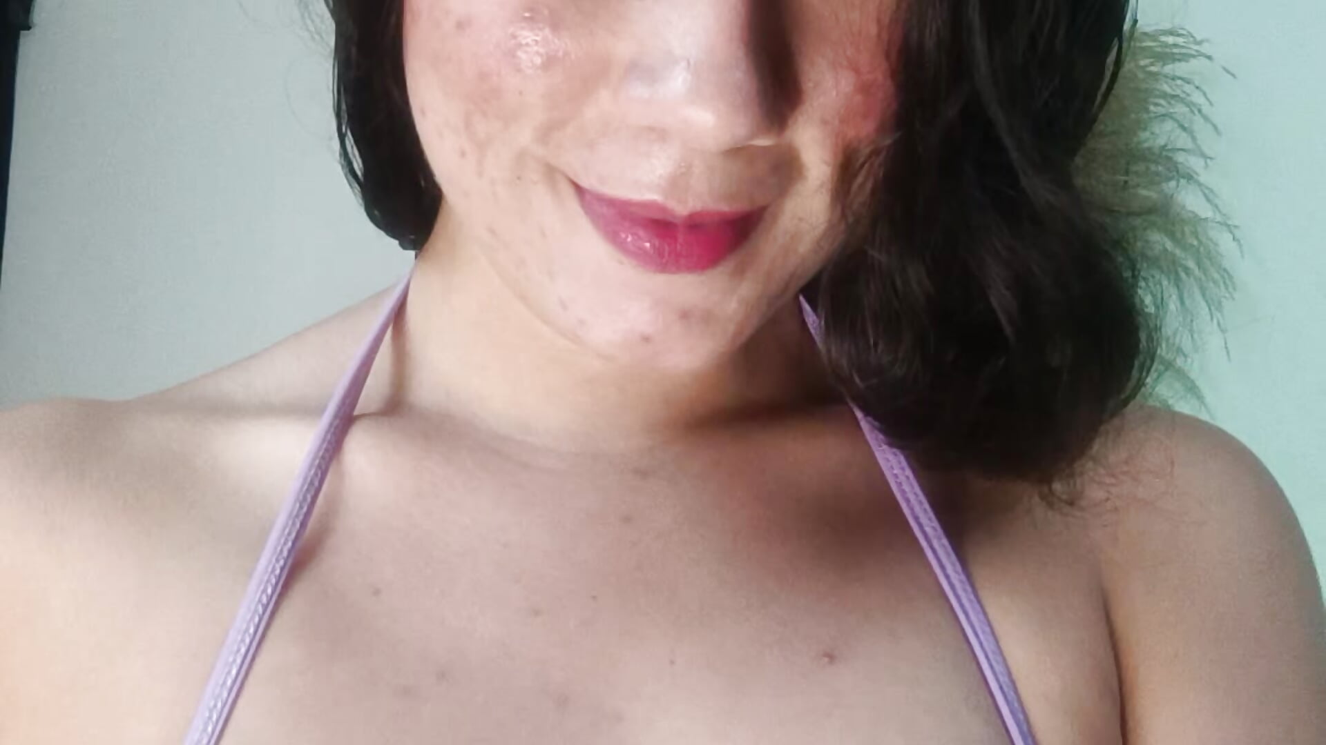 Look how I spread drool on my tits, I'm so filt-hy