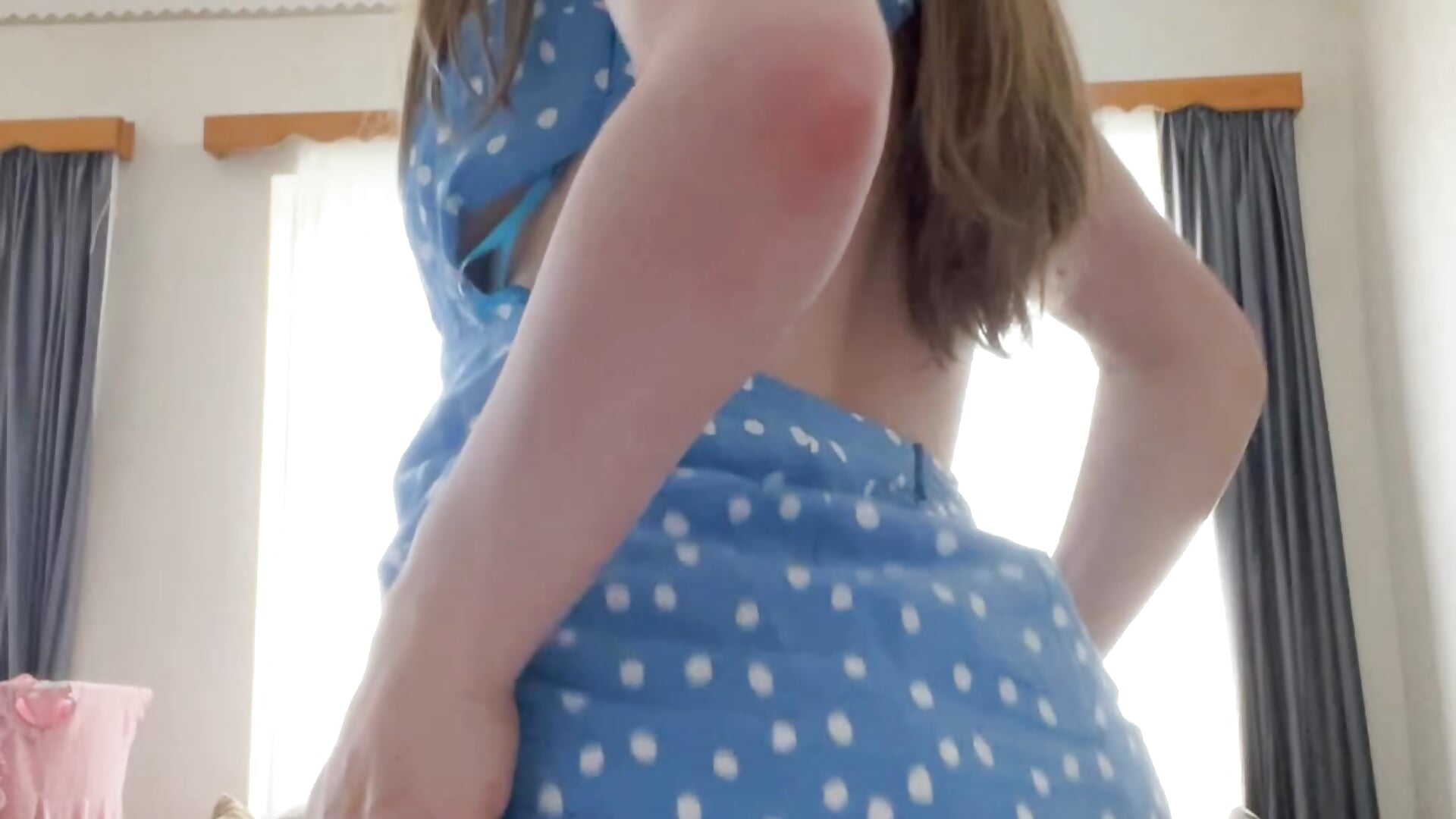 The dress became small 🍑 - video by CharlotteWells cam model