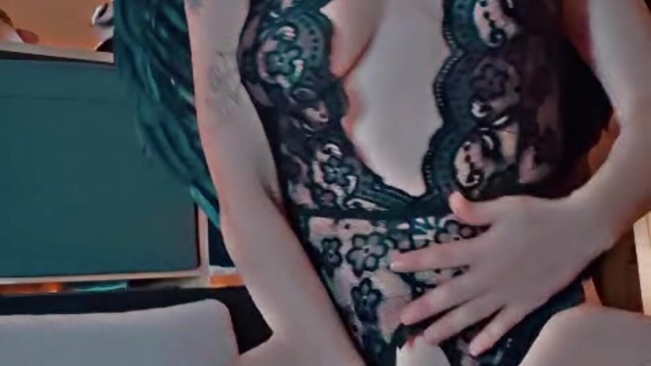 Horny Dark Angel with Toy