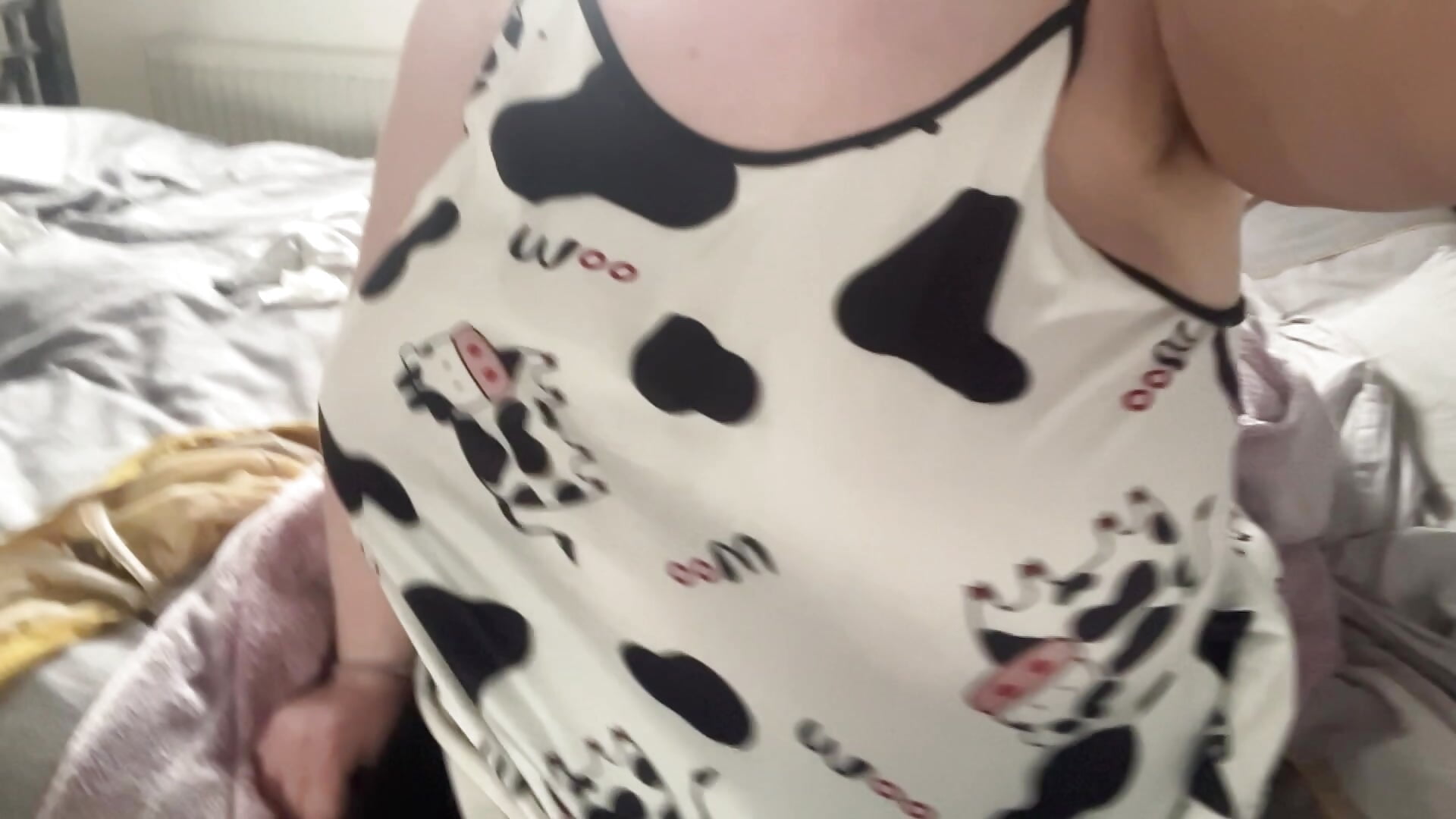 Slow motion nightie titty shake