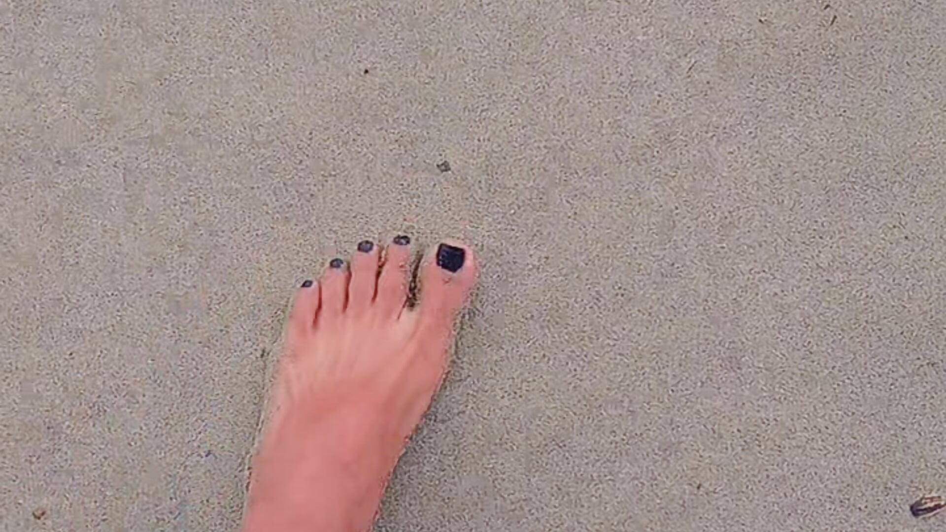 I stepped on the sand of the beach