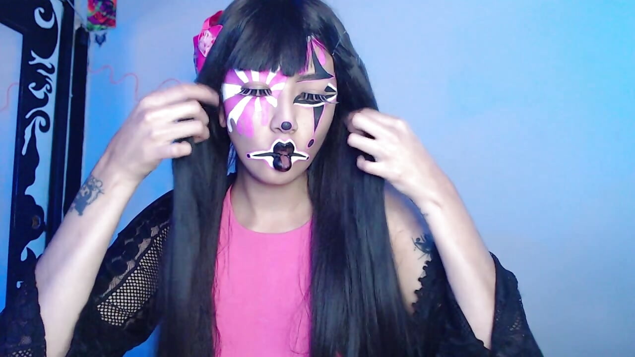 Clown pink makeup - video by Alice_Phantom_x cam model