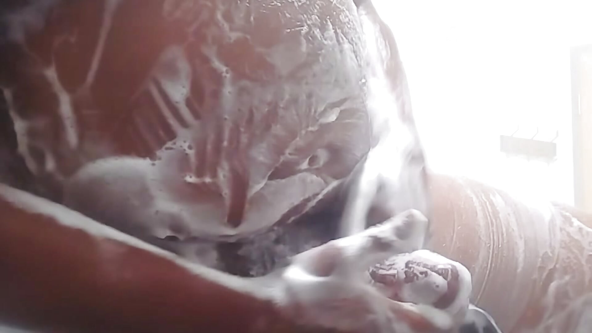 Showering and playing