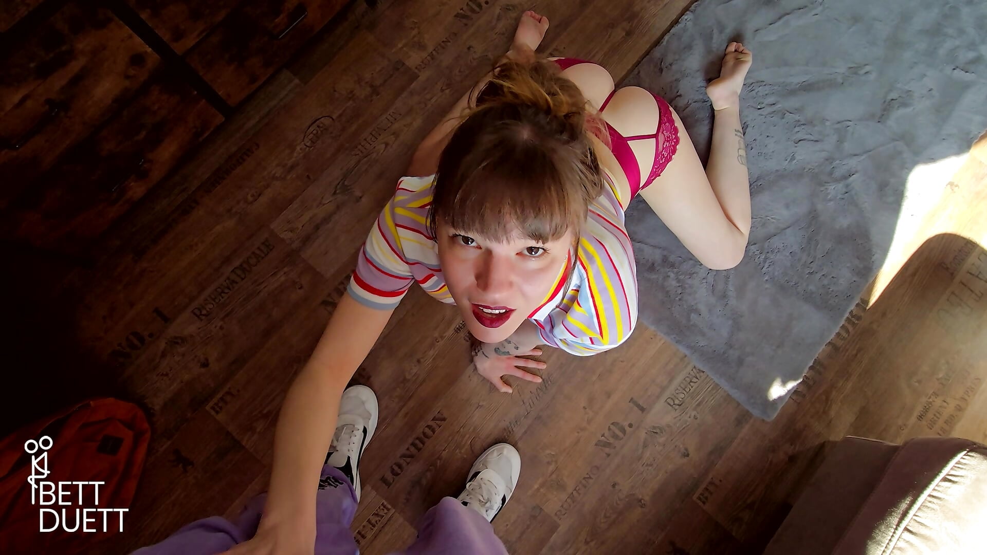 POV - Deepthroat with cumshot!! UNCUT - video by BettDuett cam model