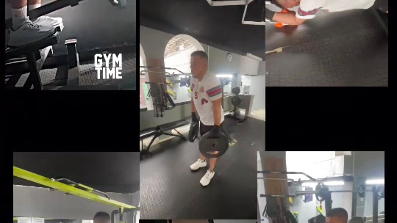 Gym routines – video modela na kameri MarkGray_