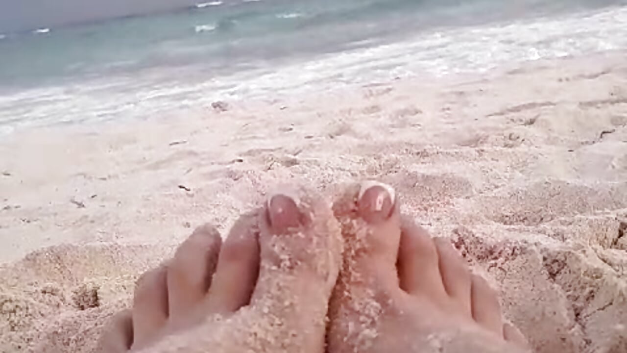 feet on beach