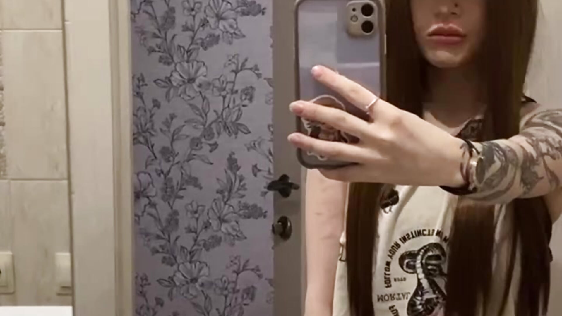 I show off in front of the mirror hehe