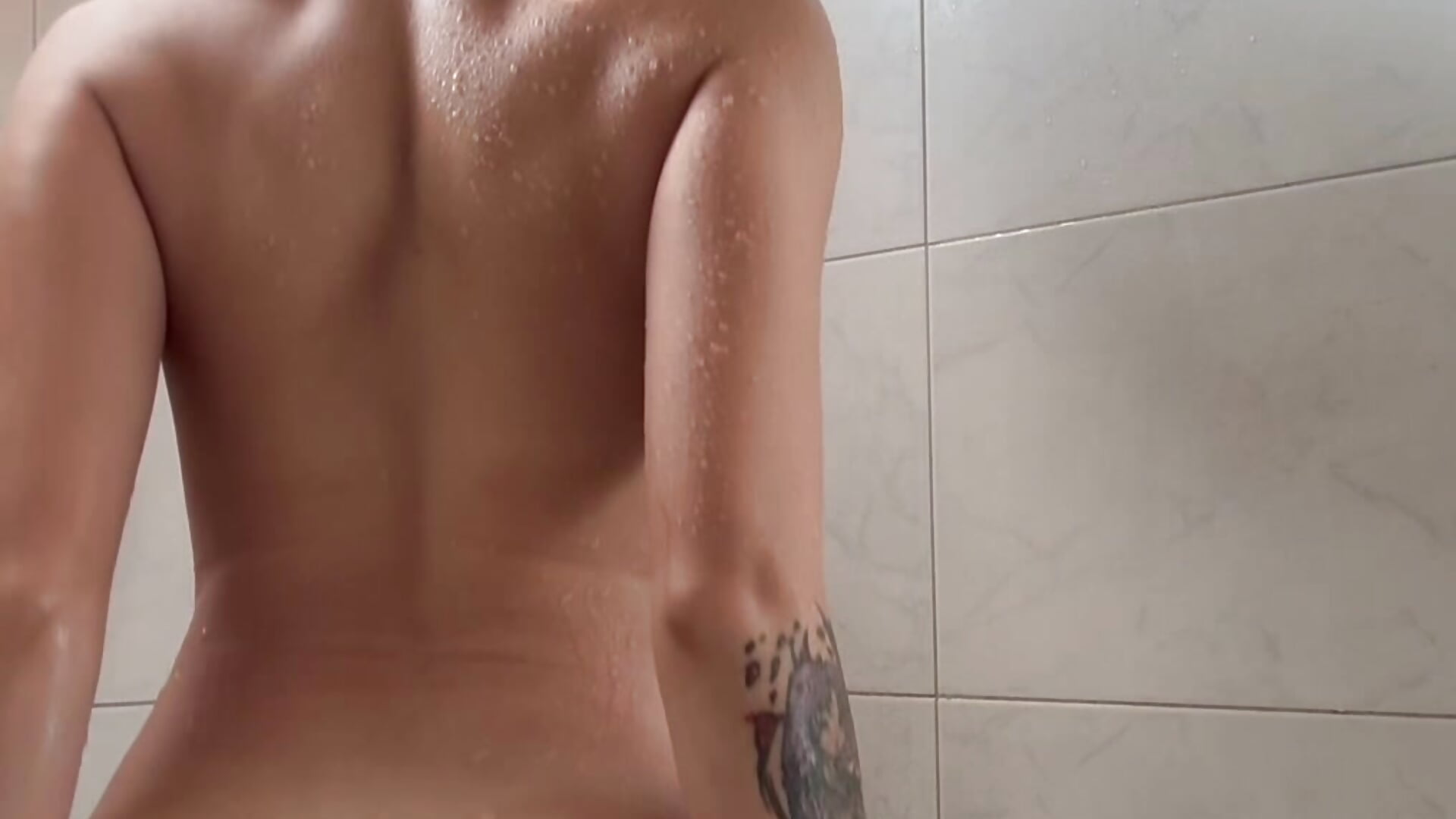 My wet body in the shower