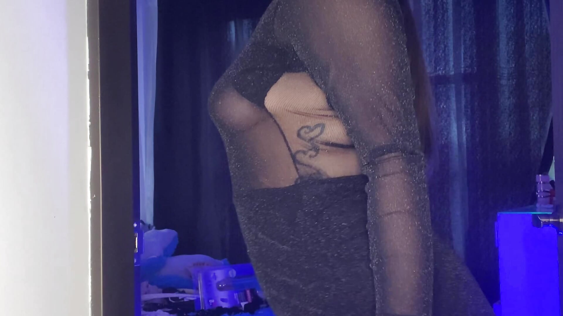 My dress with transparencies - video by cattaleya___ cam model