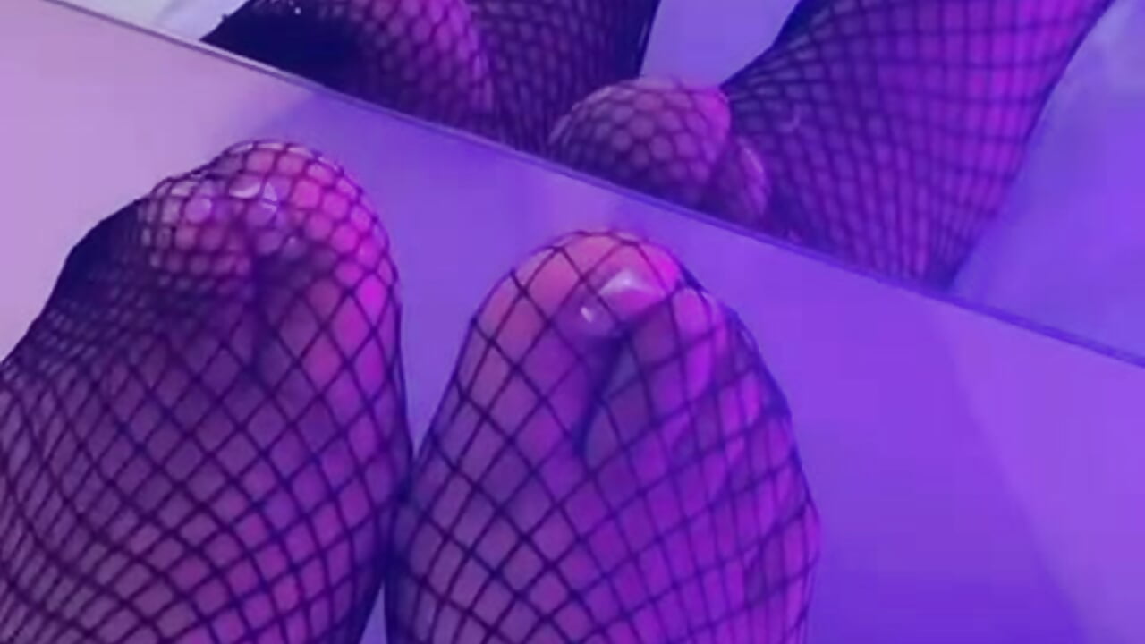 In mesh stockings 🦇 - video by Gaia_Bell cam model