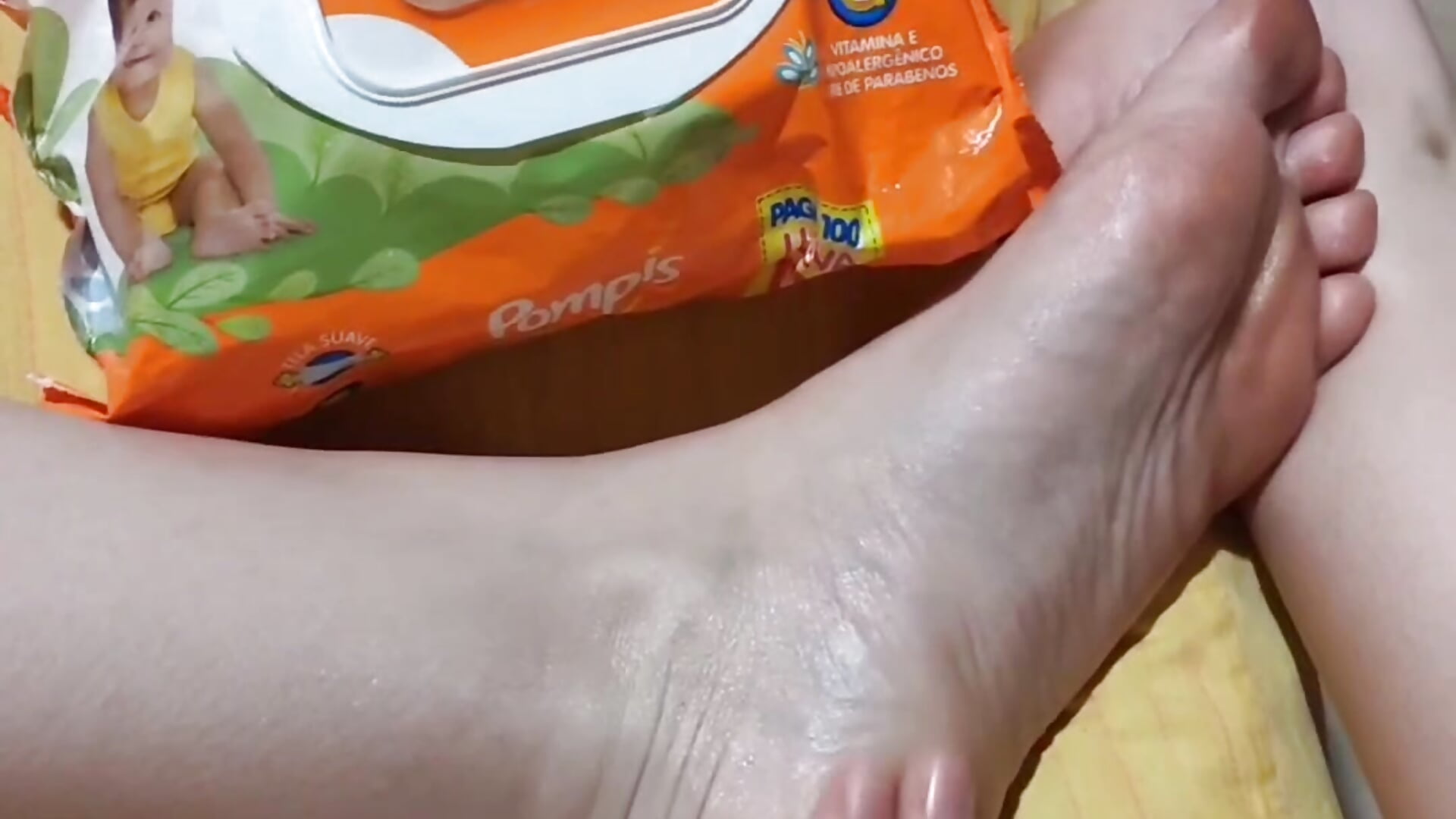 I rub cream on my legs