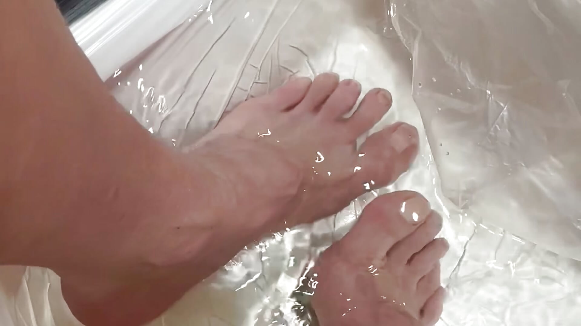The most appetizing legs went for a pedicure. Do you want to have fun licking every finger?