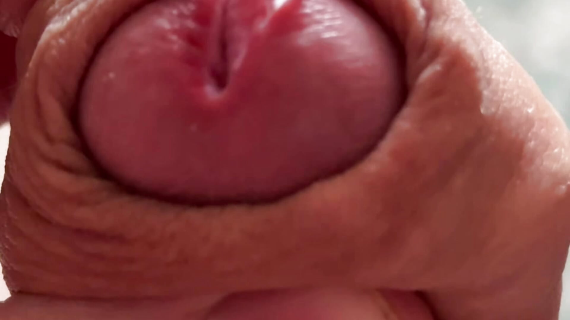 Close up playing with my cock and balls