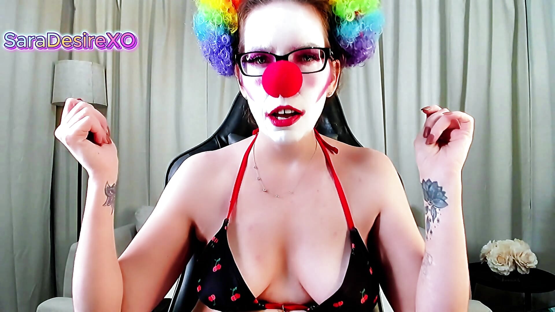 Clown Owns You Already — Psychological Femdom Conditioning, JOI Edging & Orgasm Control — Stroke - video by SaraDesirexo cam model