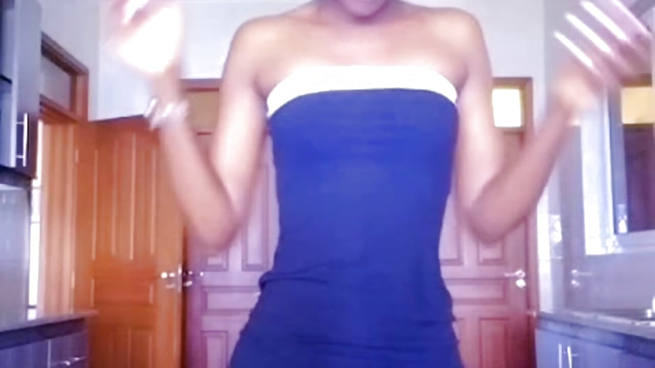 Shy girl dancing