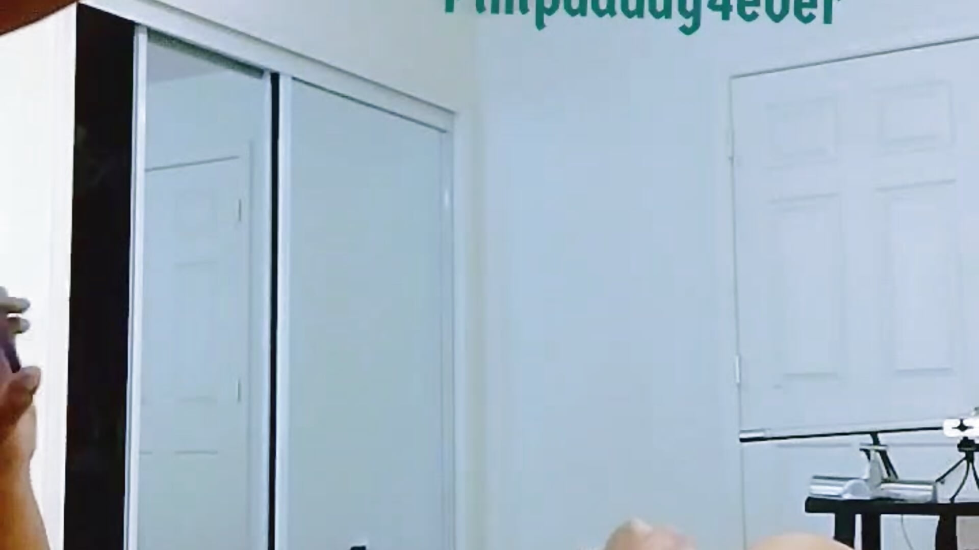 Daddy shooting a cum load on stomach