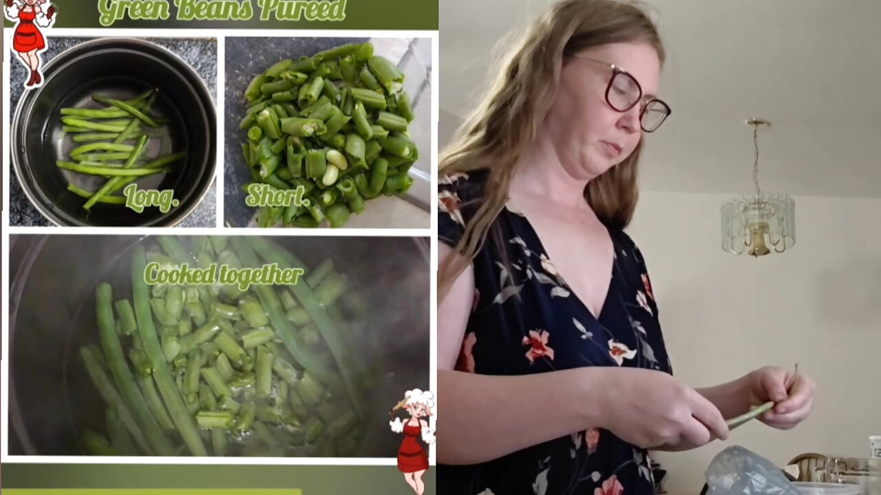 Pureed Green Beans Clothed at relative's house
