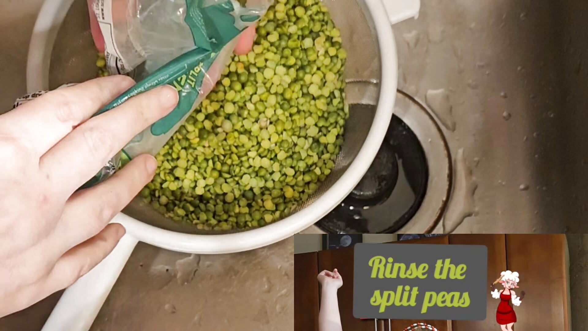 Split Pea Soup in red lingerie, cut the vegetables while live - video by littlelustlamb cam model