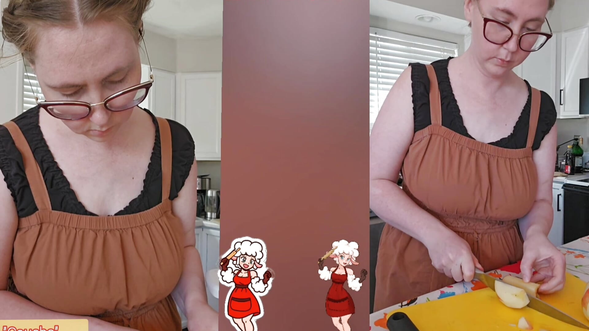 Make-it-up Mincemeat Pie. Clothed in overalls. Interesting recipe, boring footage - video av littlelustlamb cam-modell