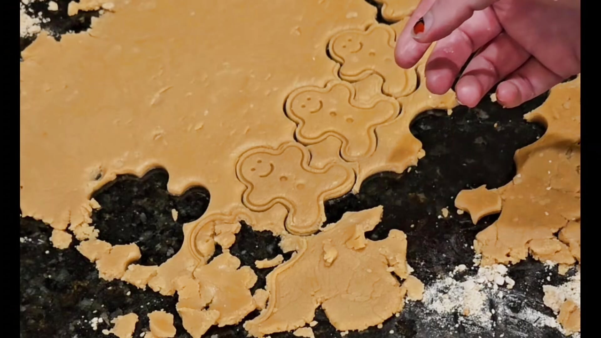 Gingerbread men side boob and blowing penis shaped cookie