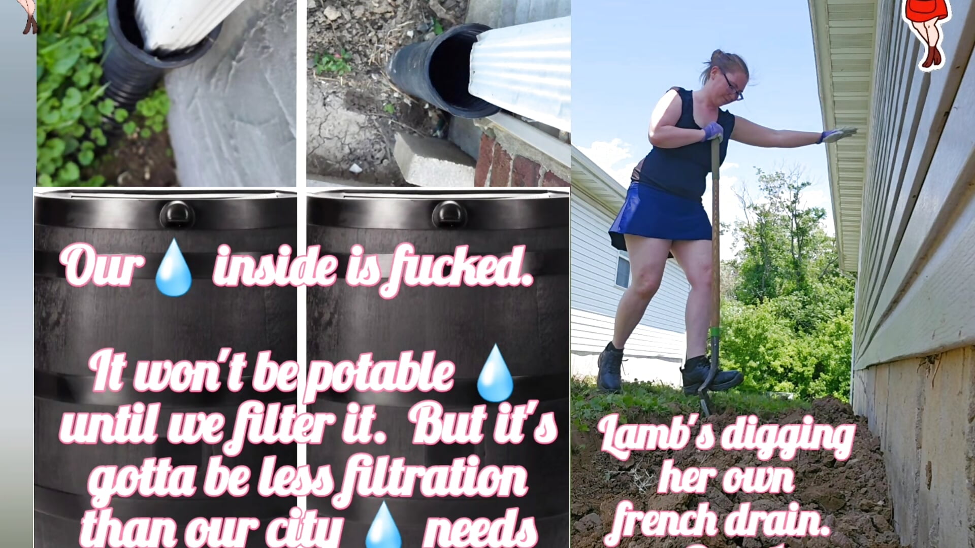 Day 1 French Day Digging.  Hot sweaty clothed physical work