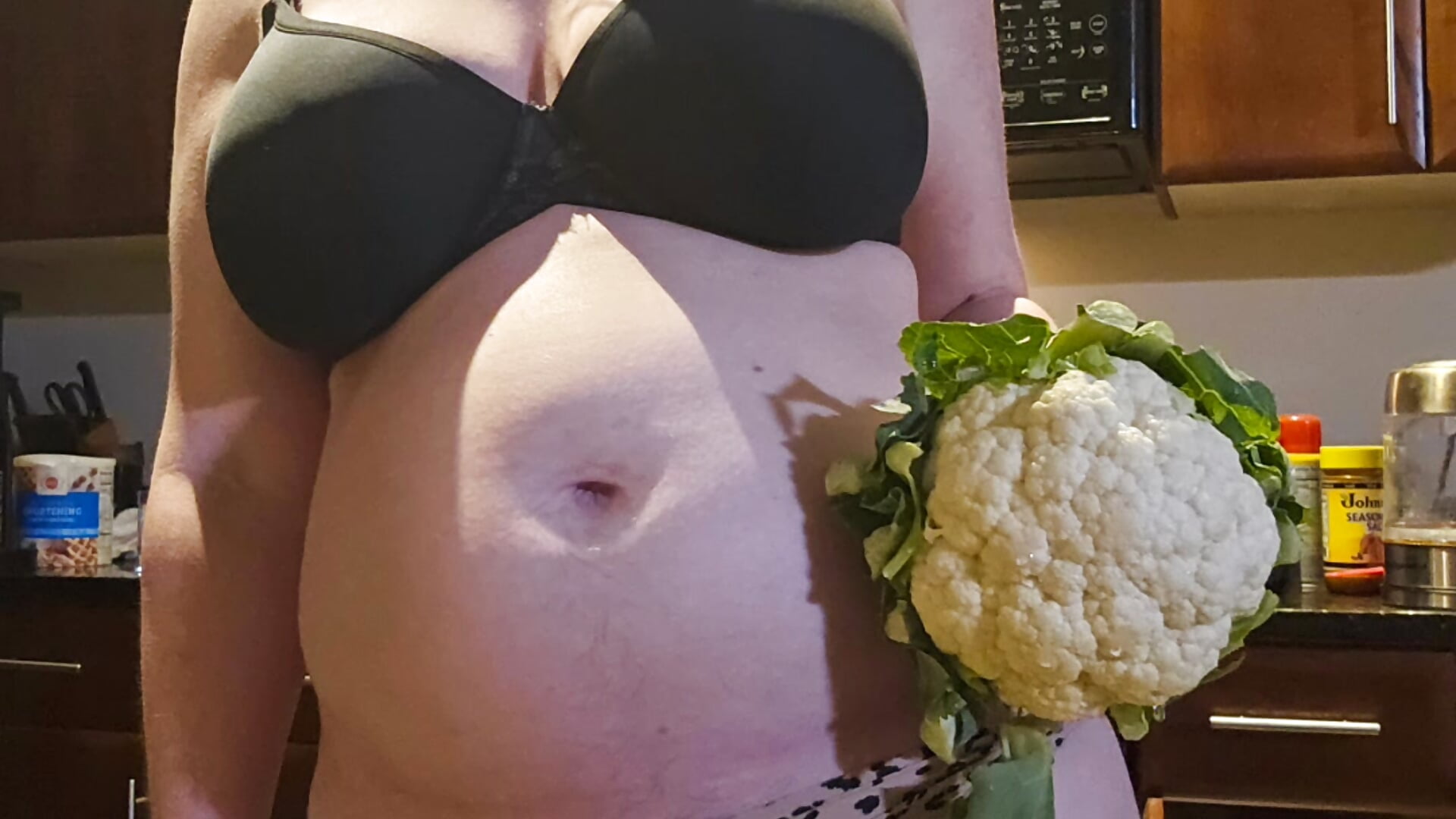 Cauliflower Steaks while baby is Cauliflower-sized.  Clothed - video by littlelustlamb cam model