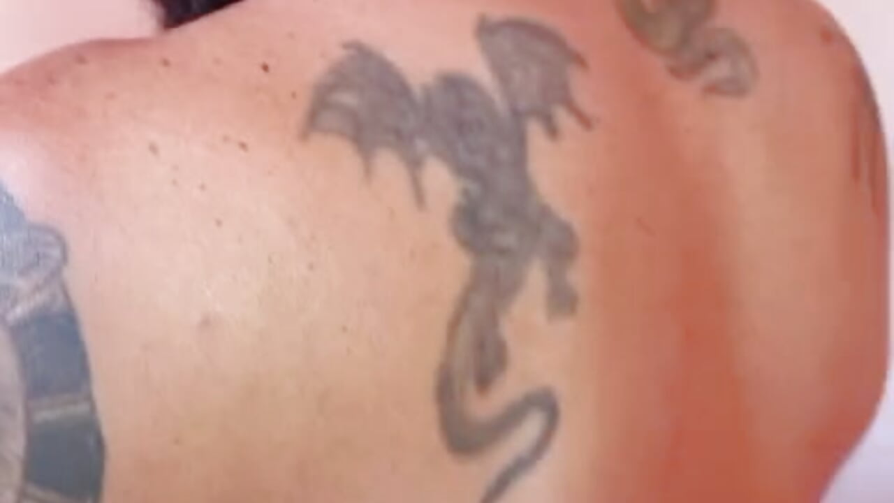 His Tattos - video by OldManAndGirlishLady cam model