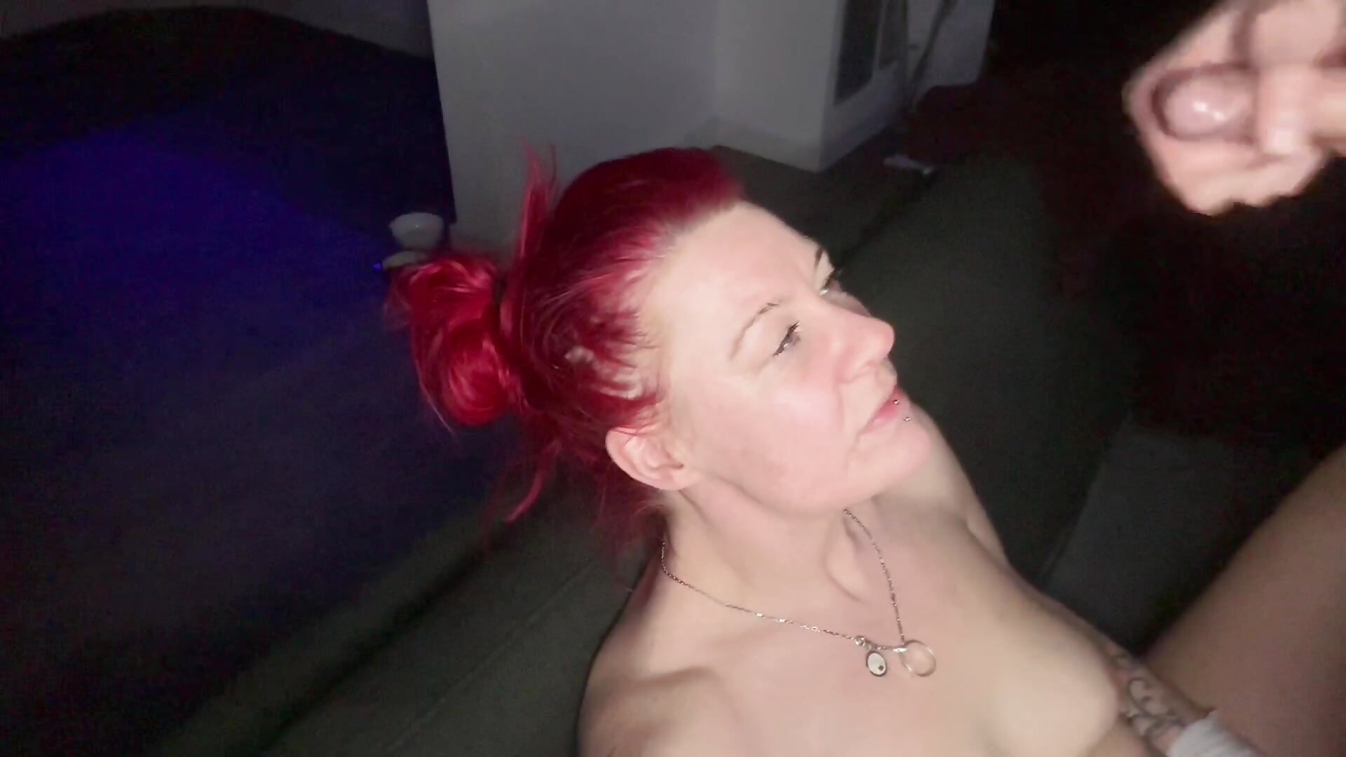 Mein Gesicht voll gespritzt