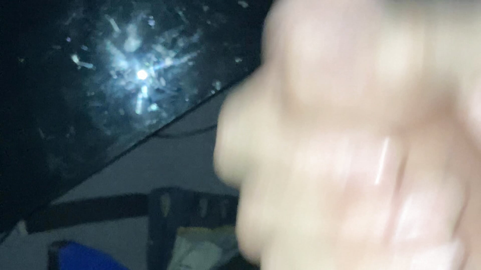 Blowing a nasty load on a dirty coffee table