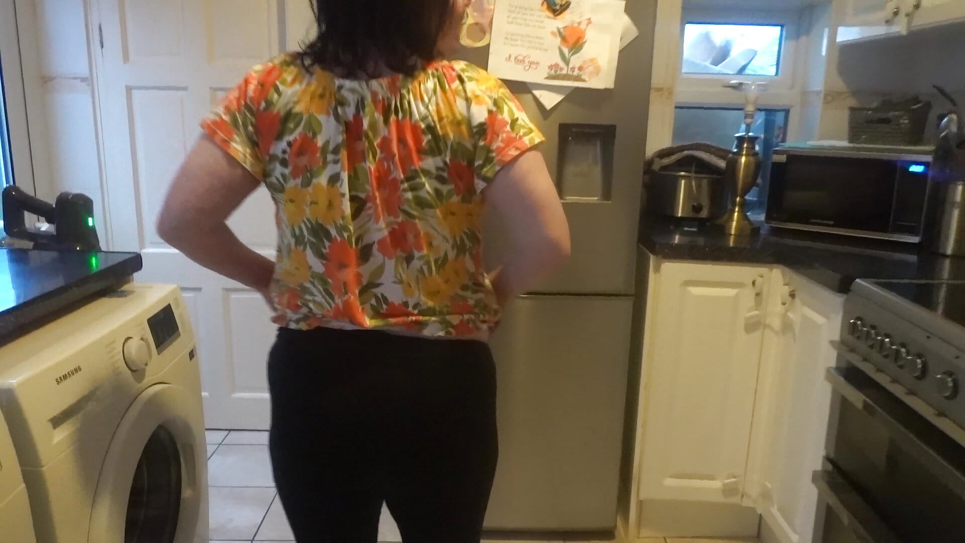 mom talked into stripping and cleaning in swimsuit