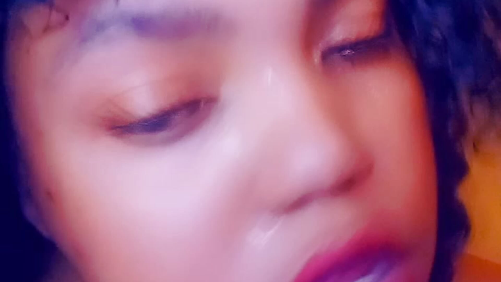 Face cum shot dildo play