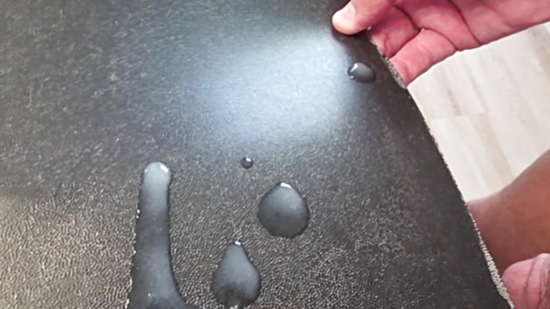Cum on black surface using a big vibrator! Good load!
