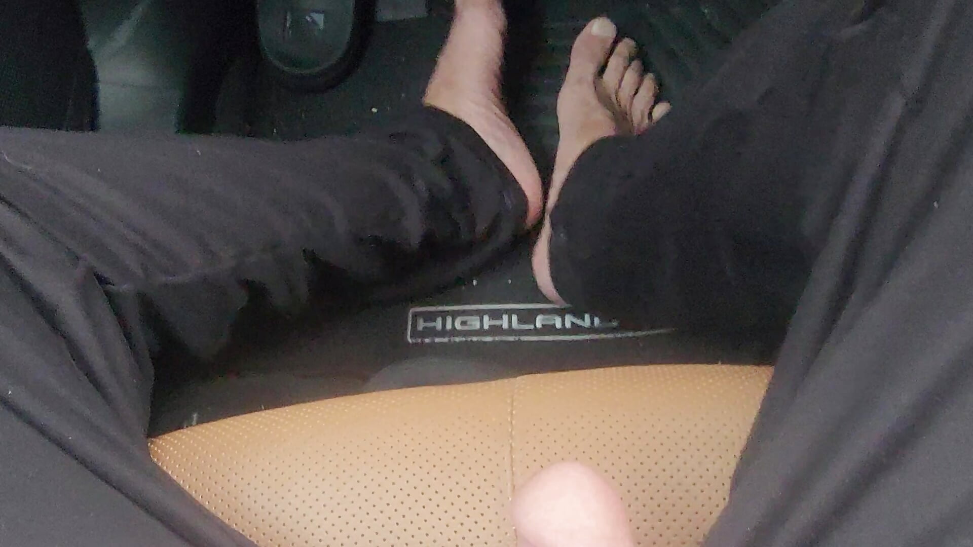 Public parking lot Cock out! Barefoot too!