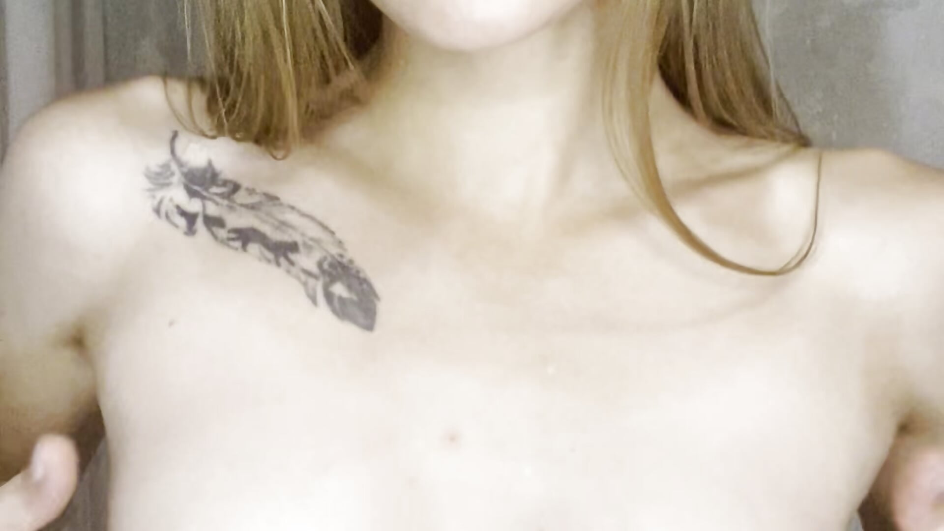 Massaging my oily titties and playing with nipples POV closeup - video by Sandra_Cheeks_ cam model