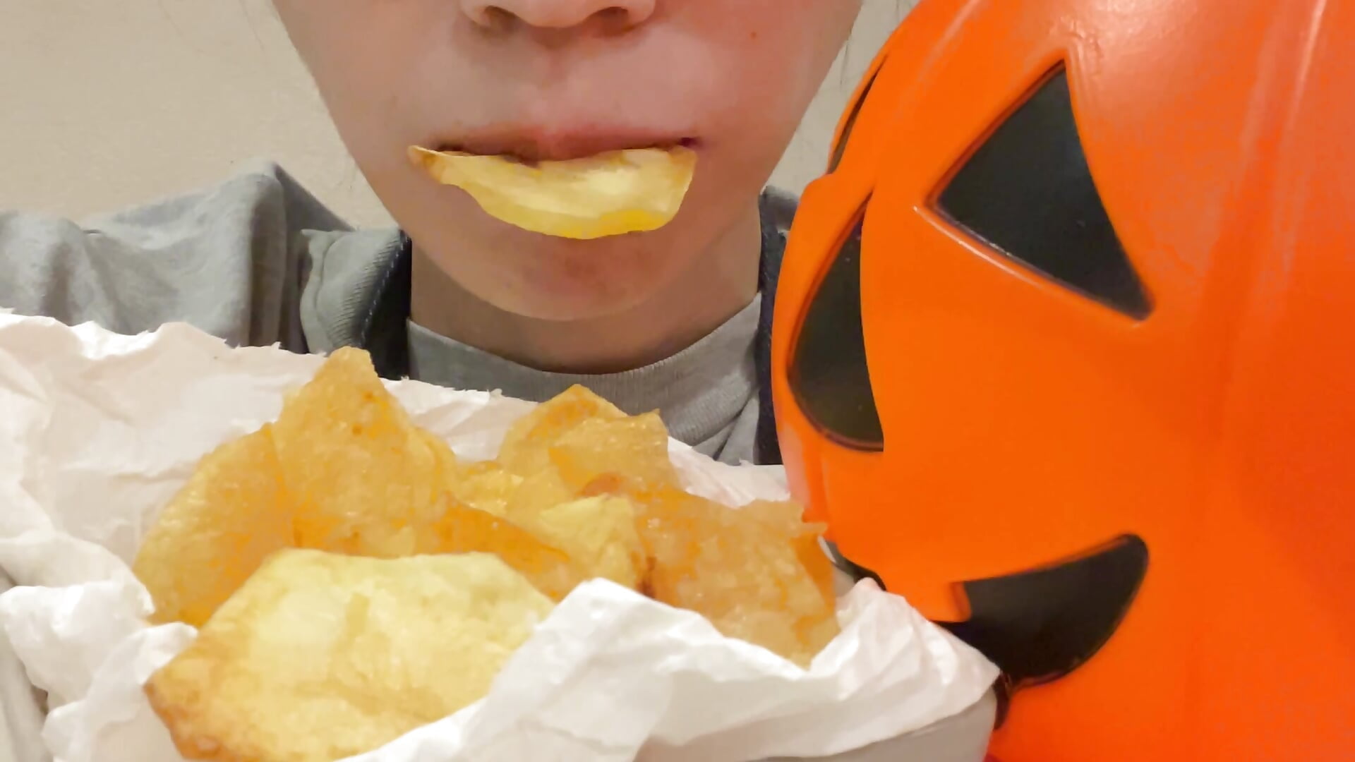 はっぴぃはろうぃん。手作りポテトchips ASMR風