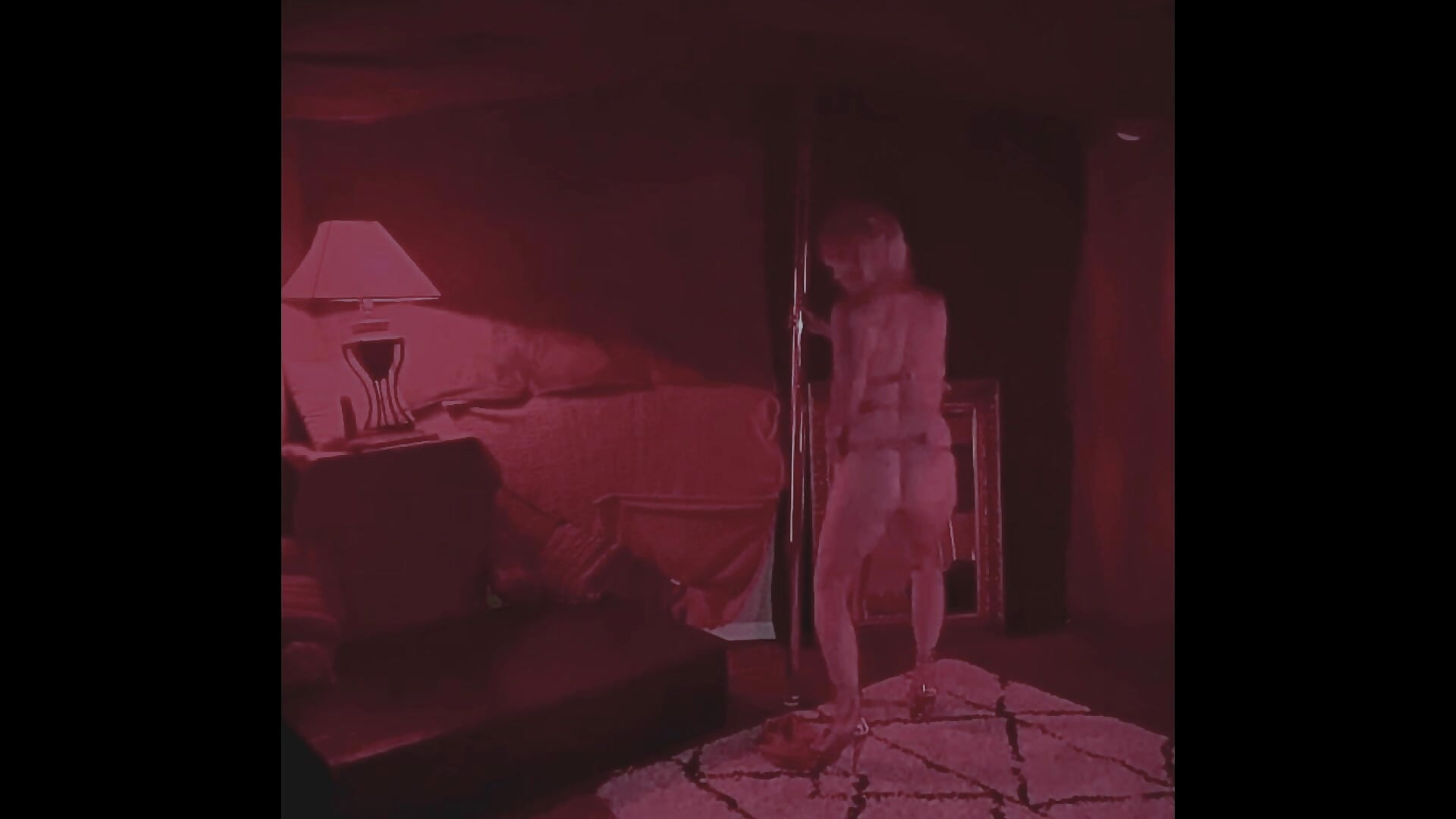 Red light district strip pole tease