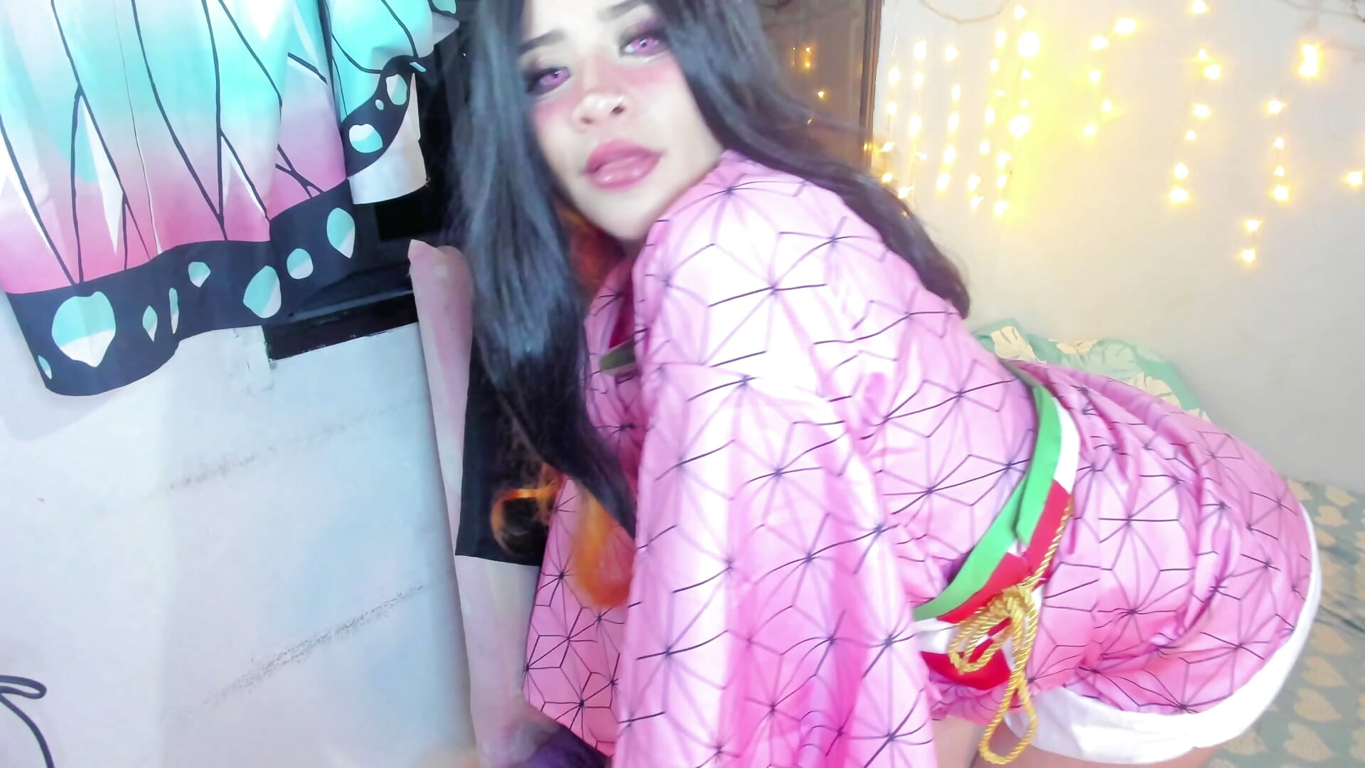 Nezuko cosplay - video by molly__kiwi2 cam model