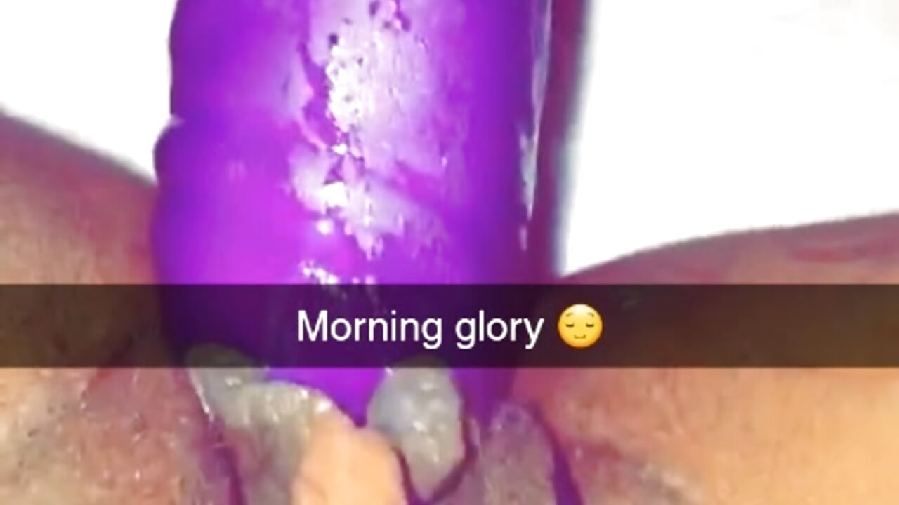 Morning glory dildo play