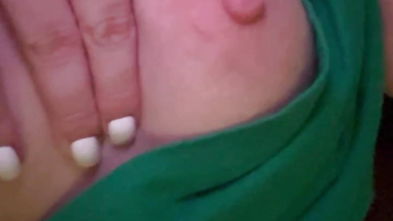 I caress my nipples for a long time
