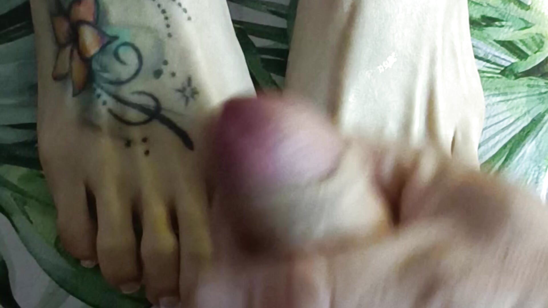 Cumshot on feet ( corrida en los pies)