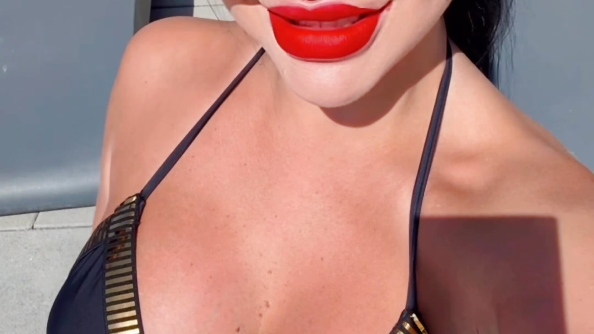 By the pool, while your working hard for MY money - video by yourgoddessangela cam model