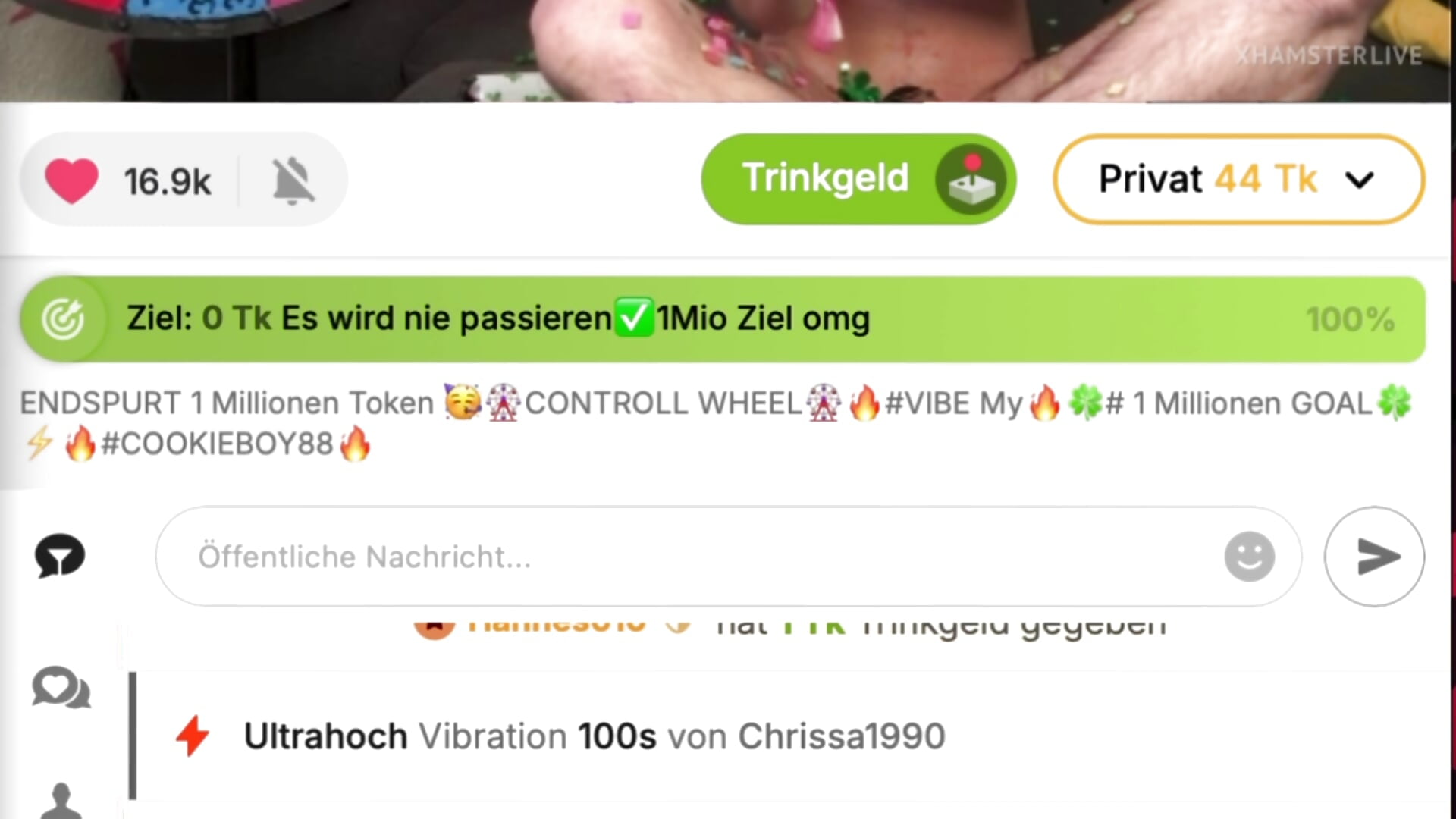 🎉🤩1 Million Ziel erreicht. Danke an jeden 🎉🤩－カメラキャストのCookieboy88の動画