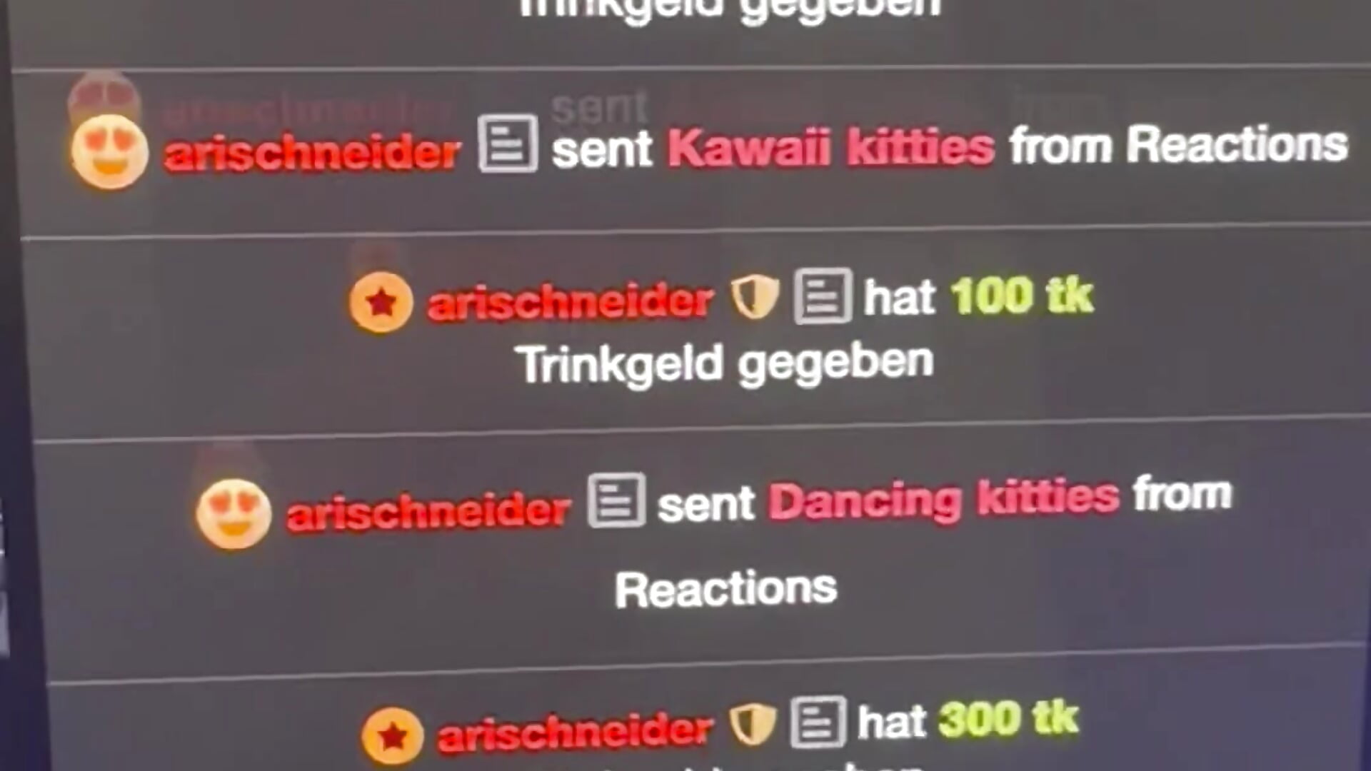 🥳Ich bekomme alle alle die Reactions von Arischneider🤴👑－カメラキャストのCookieboy88の動画
