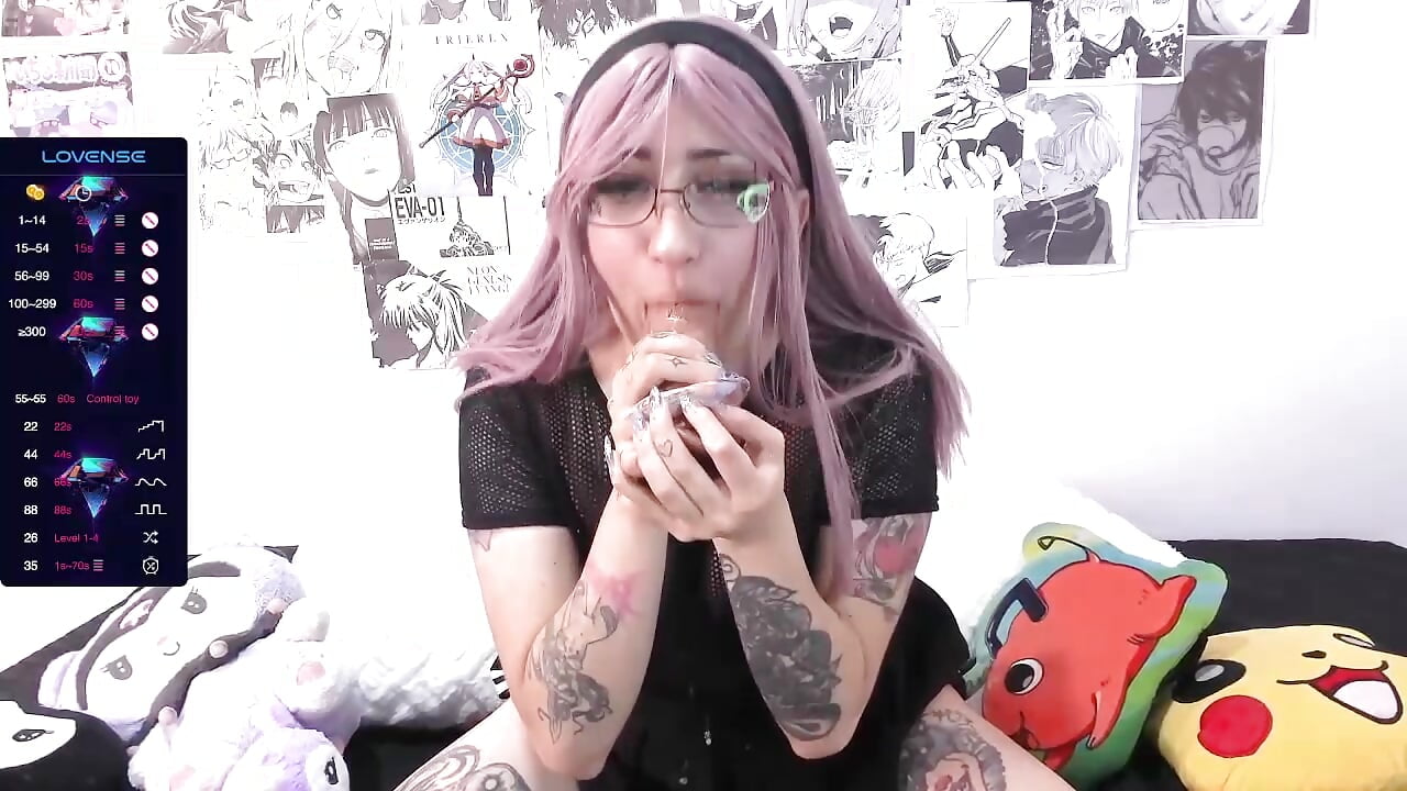 Messy deepthroat and ahegao